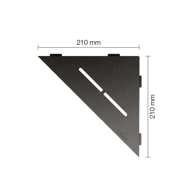 Schlüter Wandablage SHELF-E Dunkelanthrazit 210x210 mm