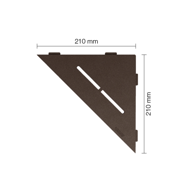 Schlüter Wandablage SHELF-E Bronze 210x210 mm