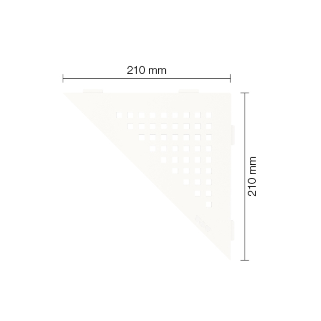 Schlüter Wandablage SHELF-E Brillantweiß matt 210x210 mm