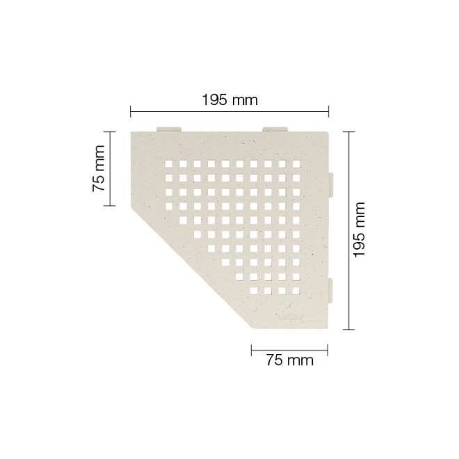 Schlüter Wandablage SHELF-E Elfenbein 195x195 mm