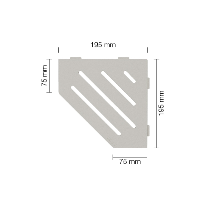 Schlüter Wandablage SHELF-E Beigegrau 195x195 mm
