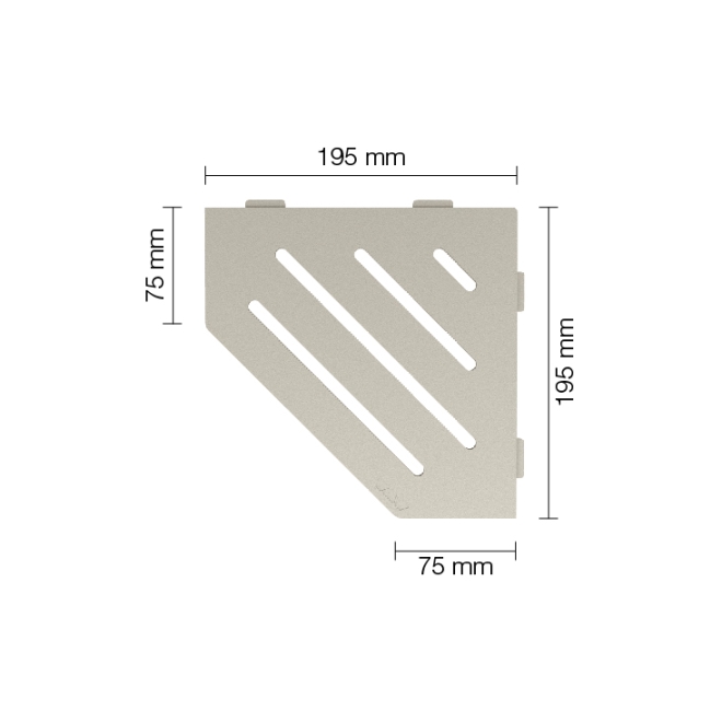 Schlüter Wandablage SHELF-E Creme 195x195 mm