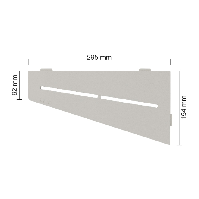 Schlüter Wandablage SHELF-E Beigegrau 154x295 mm
