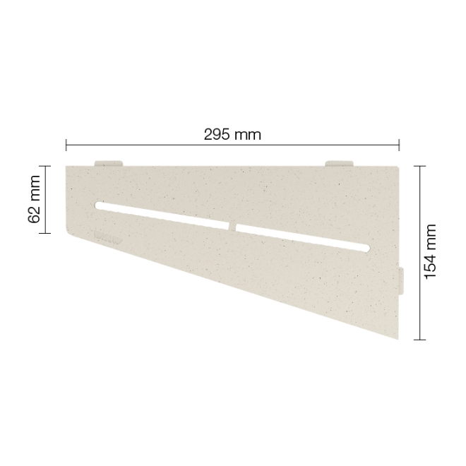 Schlüter Wandablage SHELF-E Elfenbein 154x295 mm