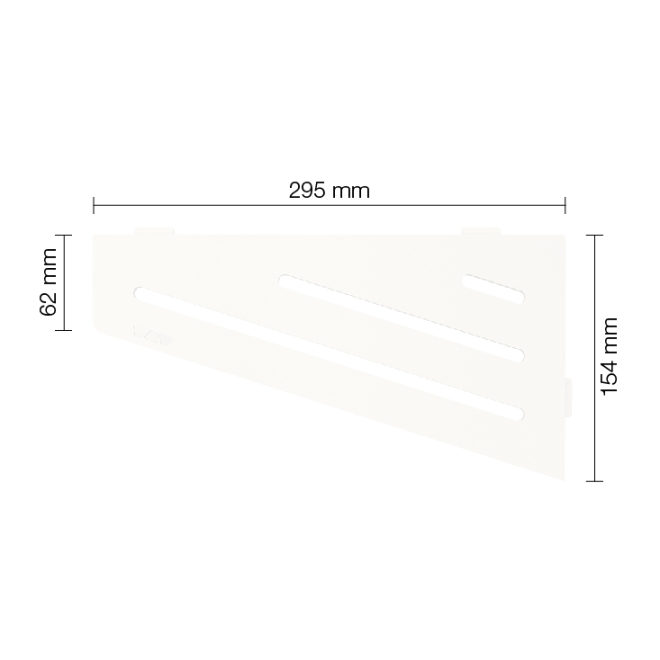 Schlüter Wandablage SHELF-E Brillantweiß matt 154x295 mm