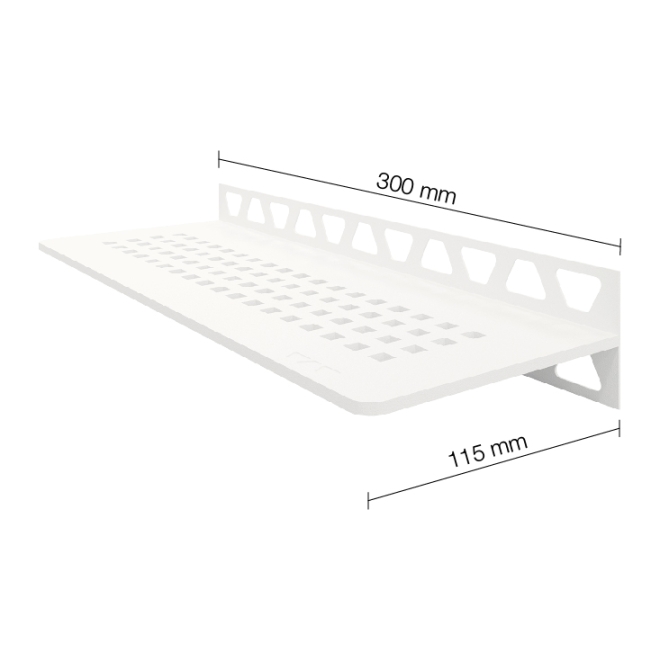Schlüter Wandablage SHELF-W Brillantweiß matt 300x115 mm