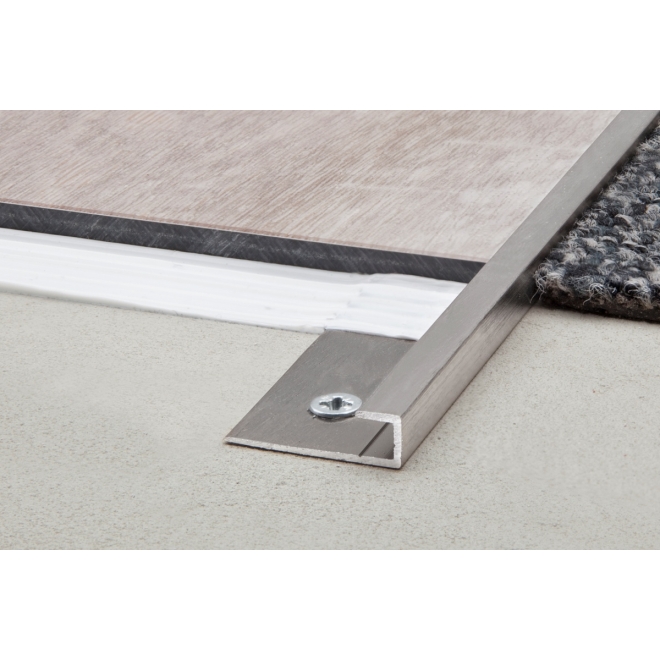 Schlüter VINPRO-S Abschlussprofil chrom gebürstet Höhe: 4 mm