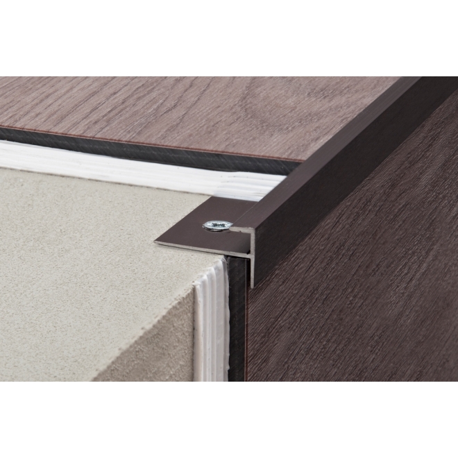 Schlüter VINPRO-STEP Treppenprofil (eckig) chrom gebürstet Höhe: 4 mm