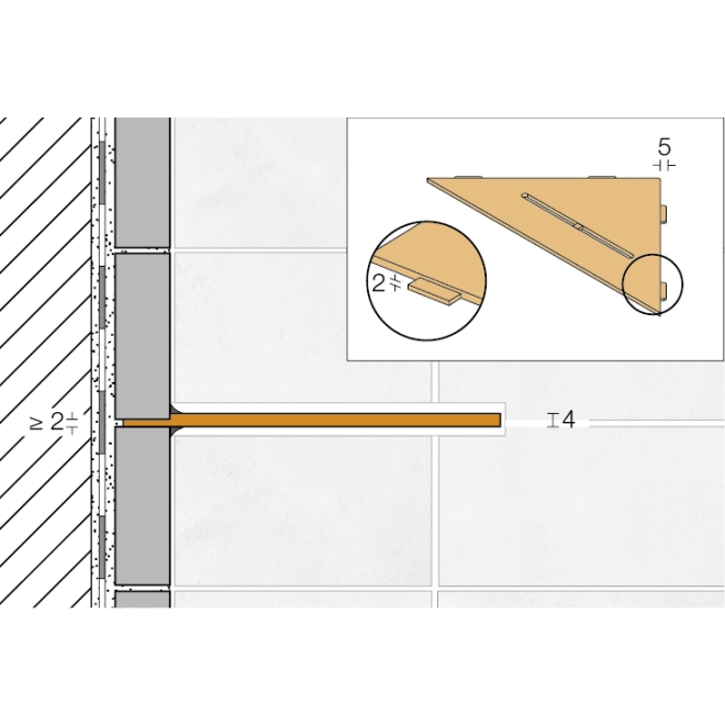 Schlüter Wandablage SHELF-E Brillantweiß matt 210x210 mm