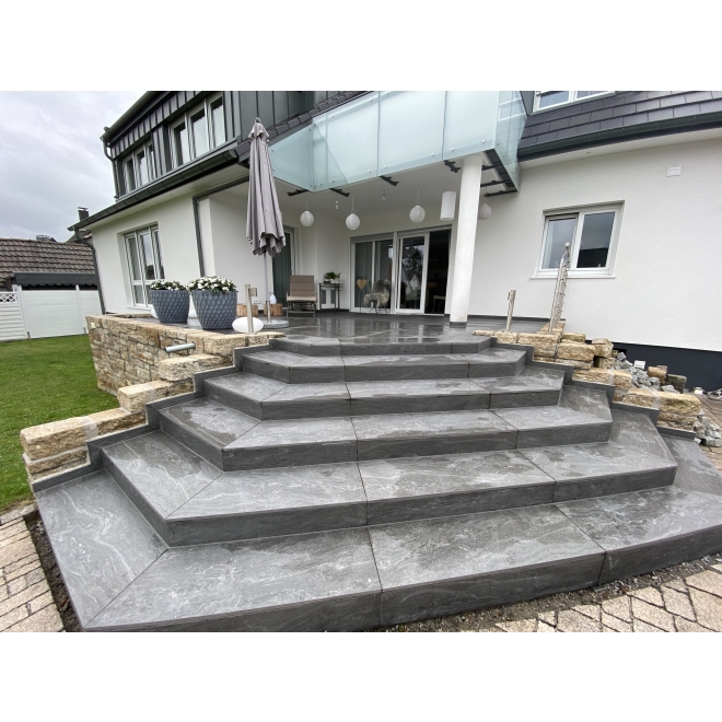 PrimeCollection Wave Terrassenplatte Black 40x80 cm