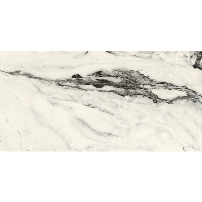Provenza Unique Marble Boden- und Wandfliese Bianco Siena glänzend 90x180 cm