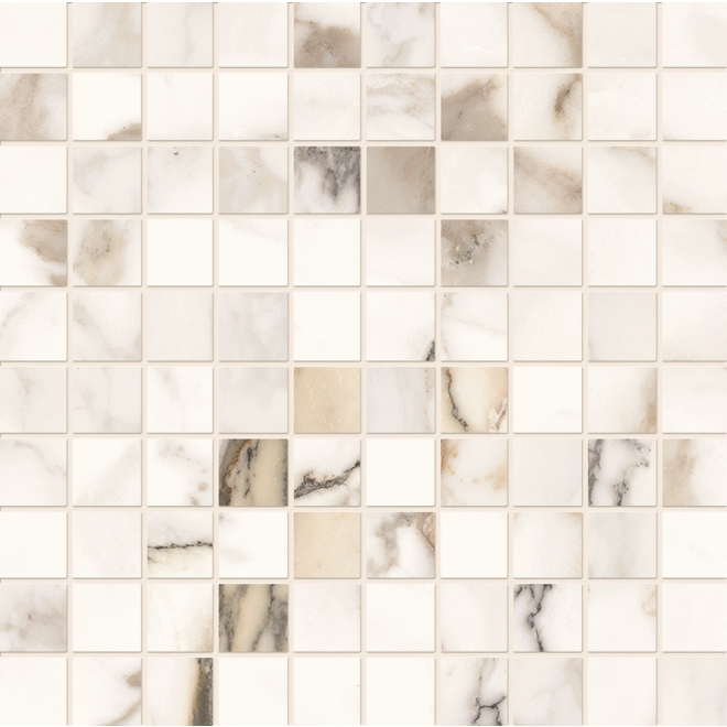 Provenza Unique Marble Mosaik 3x3 Paonazzetto glänzend Matte 30x30 cm