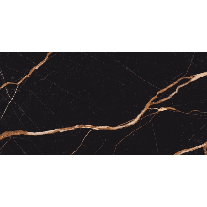 Provenza Unique Marble Boden- und Wandfliese Sahara Noir glänzend 60x120 cm