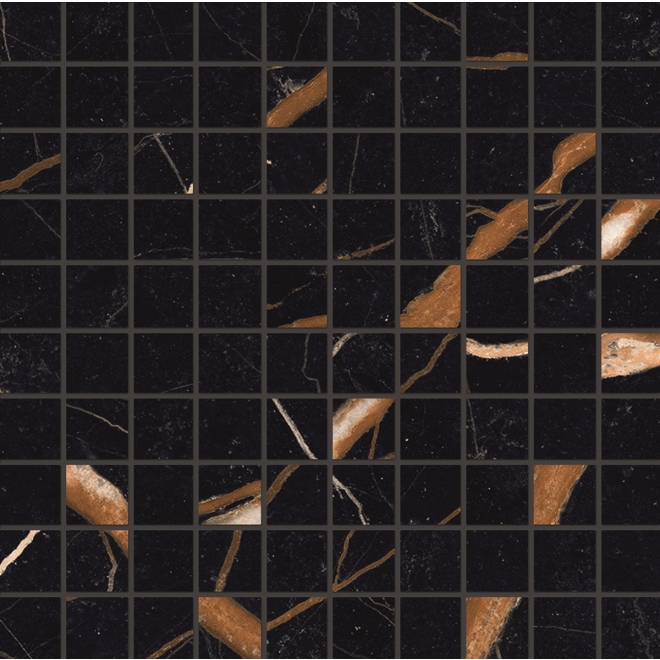 Provenza Unique Marble Mosaik 3x3 Sahara Noir matt SilkTech Matte 30x30 cm
