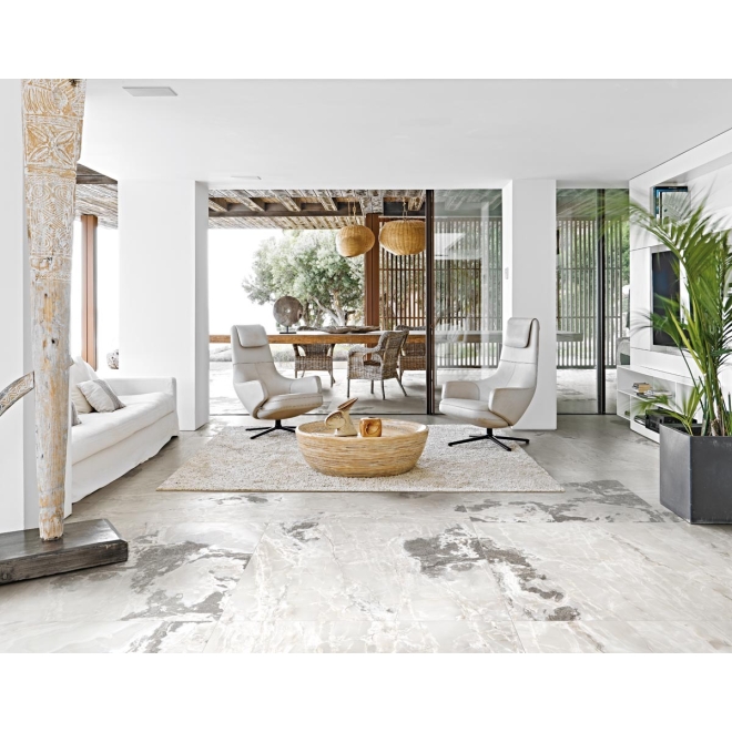 Florim Creative Design Onyx&More White Blend Glossy Boden- und Wandfliese 60x120 cm 6 mm