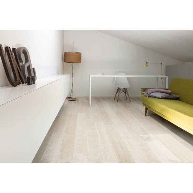 Florim Creative Design Wooden Tile White Strukturiert Bodenfliese 20x120 cm