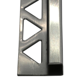 PrimeCollection, Fliesenschiene Quadrat 2,5m/10mm Edelstahl-gebürstet FEQSG100