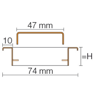 Schlüter, KERDI-LINE-A 19 mm Rahmen, KLA19EP60