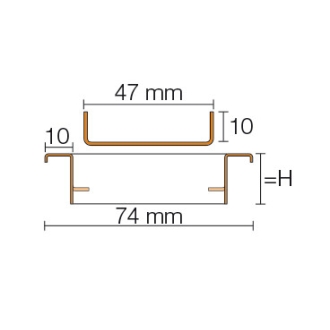 Schlüter, KERDI-LINE-C 19 mm Rahmen, KLCA19EP120