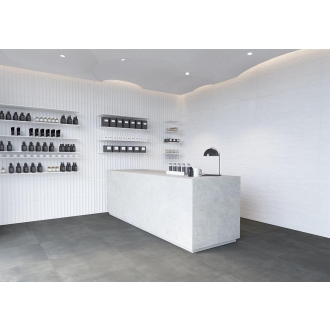 Keraben Essential Wandfliese Concret White 40x120 cm