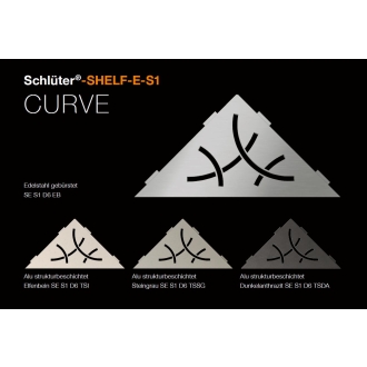 Schlüter Wandablage SHELF-E Grau 210x210 mm