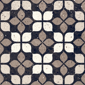 PrimeCollection Frammenti Boden- und Wandfliese Fiore Nero 20x20 cm