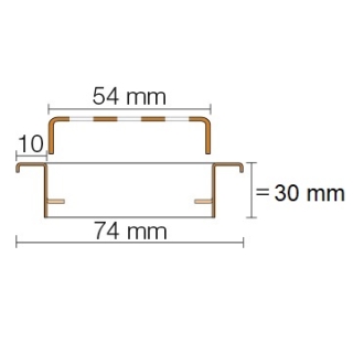Schlüter, KERDI-LINE-B 30 mm Rahmen, KLB30EB80