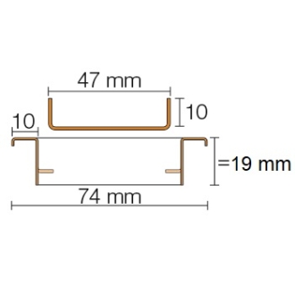 Schlüter, KERDI-LINE-C 19 mm Rahmen, KLCA19EB140