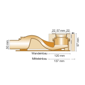 Schlüter KERDI-LINE-F 50 Duschrinne DN50 KLF50GE50