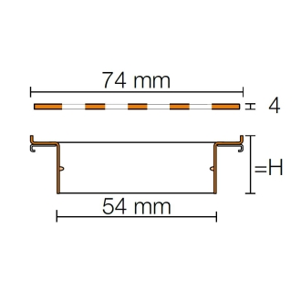Schlüter Designrost KERDI-LINE-IF-E 23 mm KLIFE23EB50