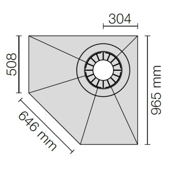 Schlüter Gefälleboard Kerdi-Shower-TT 96x96 cm
