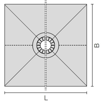Schlüter Gefälleboard Kerdi-Shower-T 152x152 cm