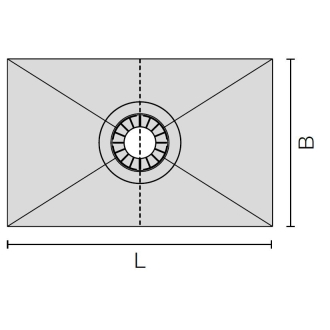 Schlüter Gefälleboard Kerdi-Shower-T 152x96 cm