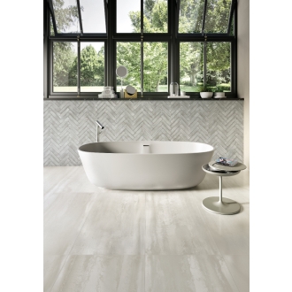 Viva Metallica Boden- und Wandfliese Steel White 60x120 cm