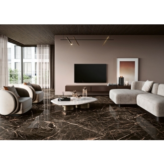 Margres Endless Port Black Poliert Boden- und Wandfliese 89x89 cm