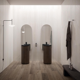 Flaviker Double Linear White Boden- und Wandfliese LUX 3D 120x120 cm