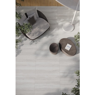 Flaviker Double X20 Linear Grey Terrassenplatte Natural 60x120 cm