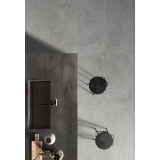 Flaviker Nordik Stone Boden- und Wandfliese Ash matt 60x120 cm