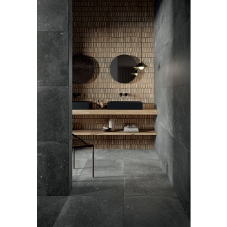 Flaviker Nordik Stone Boden- und Wandfliese Black matt 60x120 cm