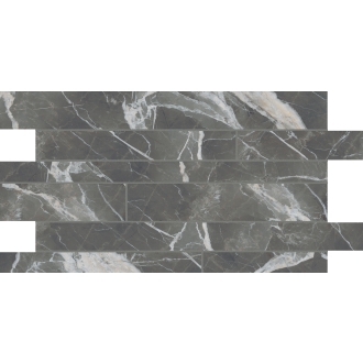Florim Creative Design Stones & More 2.0 Calacatta Black Smooth Dekor Listello 3D 30x60 cm