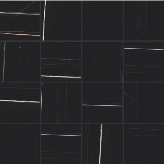 Florim Creative Design Stones & More 2.0 Sahara Noir Glossy Mosaik 7,5x7,5 6mm