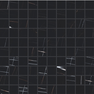 Florim Creative Design Stones & More 2.0 Sahara Noir Glossy Mosaik 3x3 30x30 cm