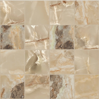 Florim Creative Design Onyx&More Golden Blend Glossy Mosaik 7,5x7,5 cm 6 mm