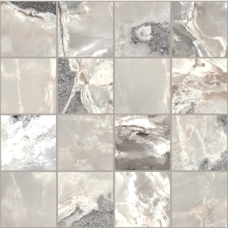 Florim Creative Design Onyx&More Silver Blend Glossy Mosaik 7,5x7,5 cm 6 mm