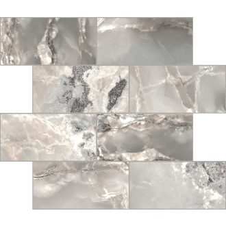 Florim Creative Design Onyx&More Silver Blend Satin Dekor Muretto 7,5x15 cm 6 mm