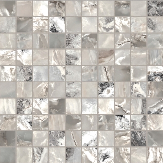 Florim Creative Design Onyx&More Silver Blend Satin Mosaik 3x3 cm