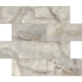 Florim Creative Design Onyx&More Silver Onyx Satin Dekor Muretto 7,5x15 cm 6 mm