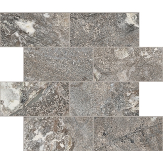 Florim Creative Design Onyx&More Silver Porphyry Strukturiert Dekor Muretto 7,5x15 cm 6 mm