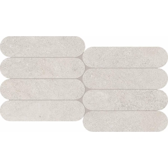 Keope Grace Silver Mosaik Biscuits Spazzolato (R10) 28,5x55,5 cm