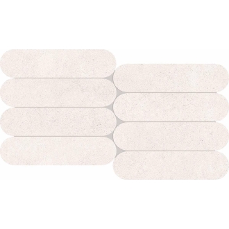 Keope Grace White Mosaik Biscuits Spazzolato (R10) 28,5x55,5 cm
